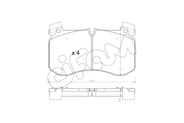 Brake Pad Set, disc brake (822-1308-0)
