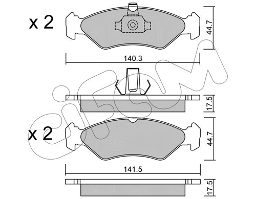 Brake Pad Set, disc brake (822-088-0)