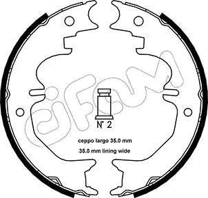 Brake Shoe Set, parking brake (153-441)