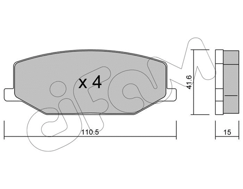Brake Pad Set, disc brake (822-097-0)