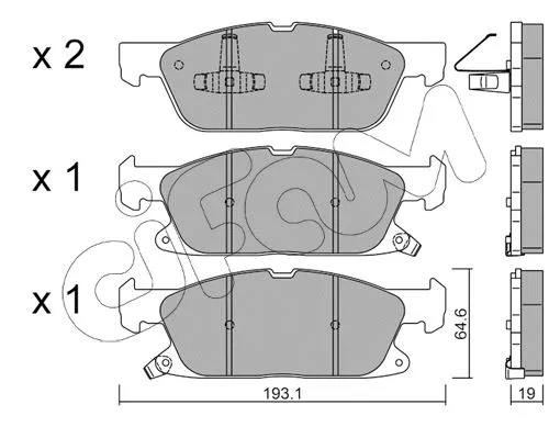 Brake Pad Set, disc brake (822-1117-0)