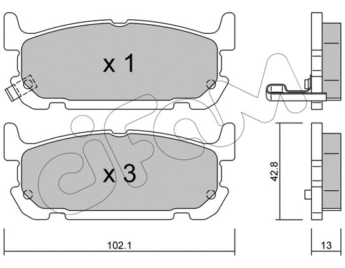 Brake Pad Set, disc brake (822-734-0)