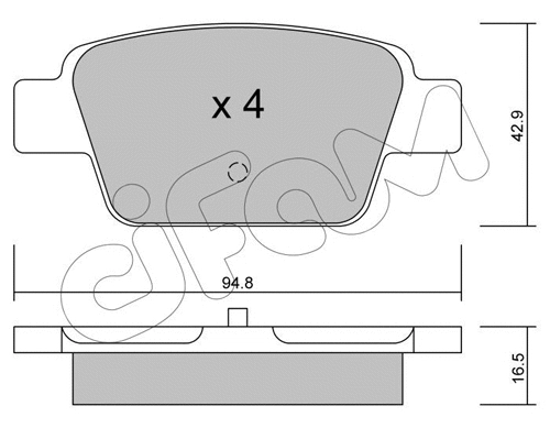 Brake Pad Set, disc brake (822-323-0)