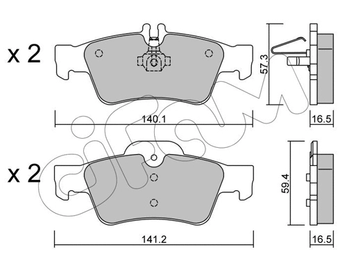 Brake Pad Set, disc brake (822-568-0)