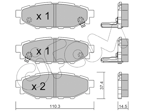 Brake Pad Set, disc brake (822-764-1)
