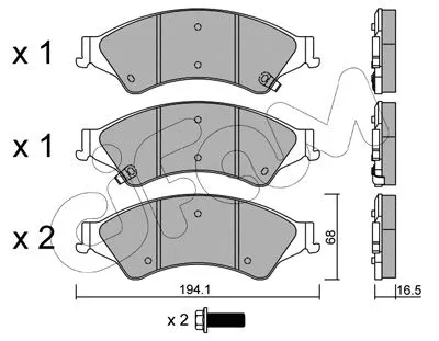 Brake Pad Set, disc brake (822-971-0)
