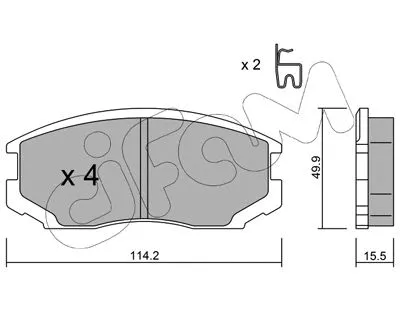 Brake Pad Set, disc brake (822-382-0)