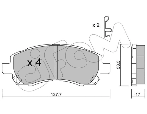 Brake Pad Set, disc brake (822-295-0)