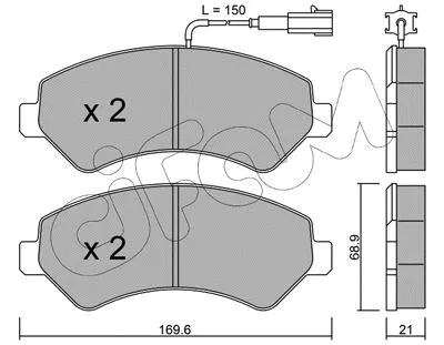 Brake Pad Set, disc brake (822-709-2)