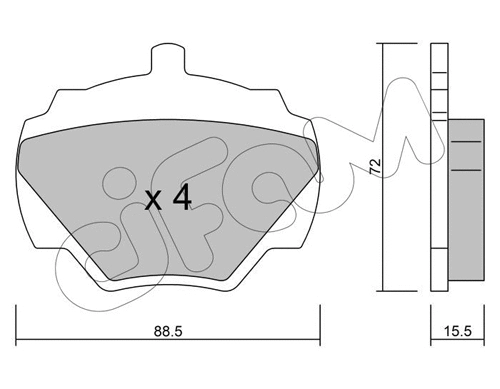 Brake Pad Set, disc brake (822-353-0)