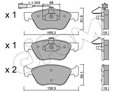 Brake Pad Set, disc brake (822-083-2)