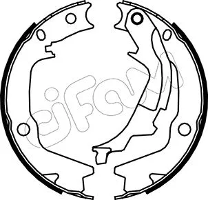 Brake Shoe Set, parking brake (153-186)