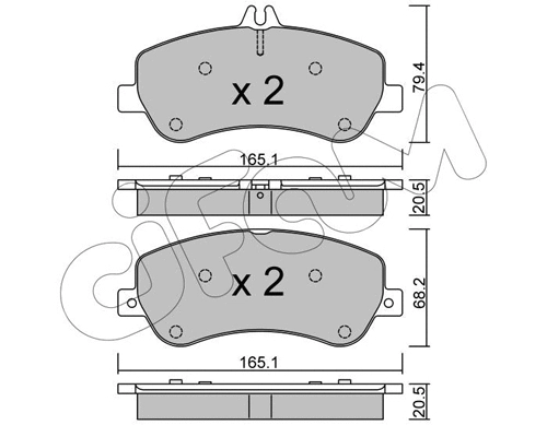 Brake Pad Set, disc brake (822-825-0)