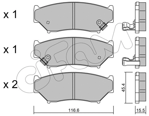 Brake Pad Set, disc brake (822-136-0)