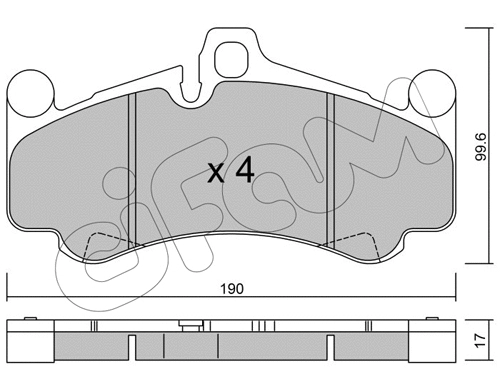 Brake Pad Set, disc brake (822-1004-0)