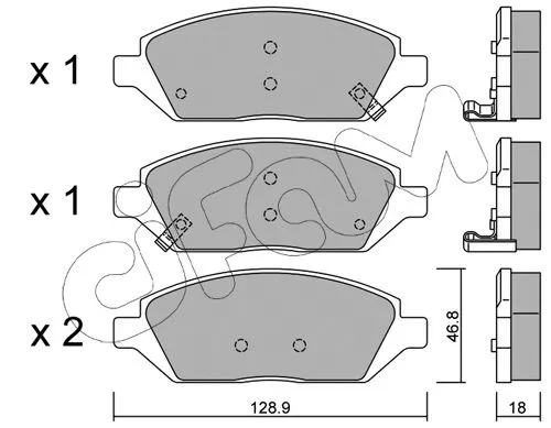 Brake Pad Set, disc brake (822-1113-0)