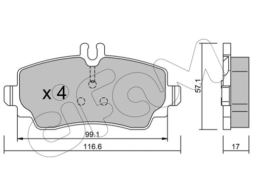 Brake Pad Set, disc brake (822-310-0)