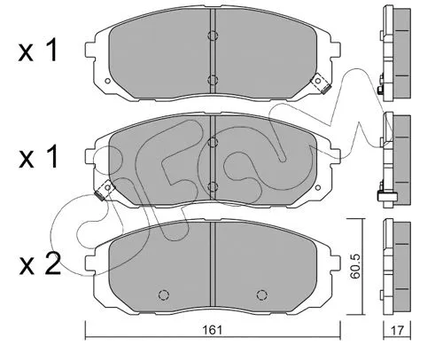 Brake Pad Set, disc brake (822-1097-0)