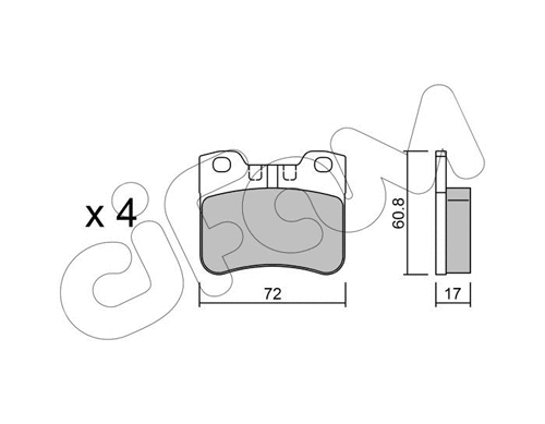 Brake Pad Set, disc brake (822-060-2)