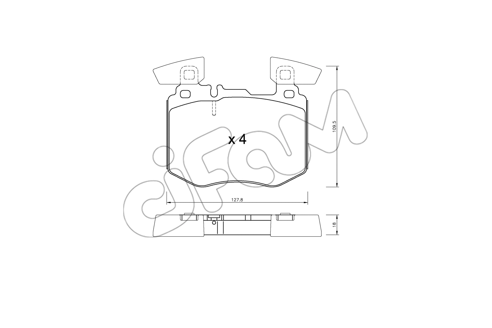 Brake Pad Set, disc brake (822-1310-0)