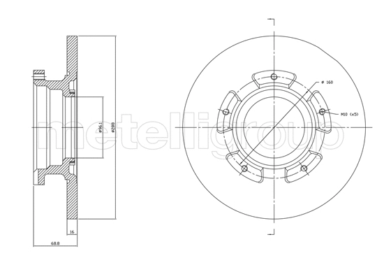 Brake Disc (800-1753C)
