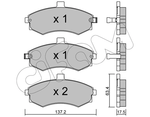 Brake Pad Set, disc brake (822-504-0)