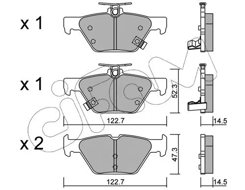 Brake Pad Set, disc brake (822-1087-0)