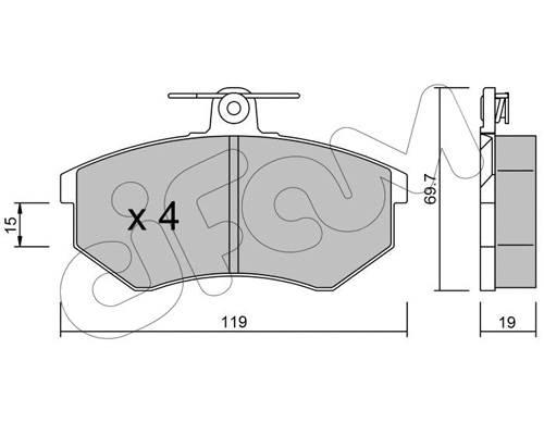 Brake Pad Set, disc brake (822-148-0)