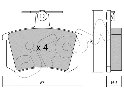 Brake Pad Set, disc brake (822-048-0)