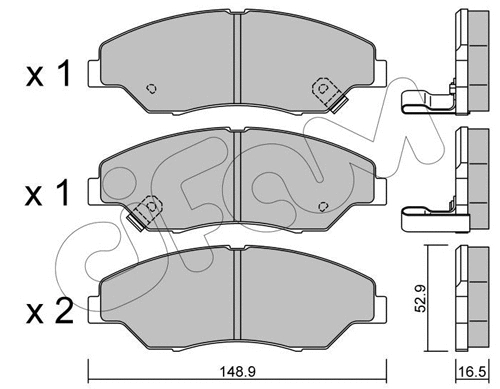 Brake Pad Set, disc brake (822-376-0)