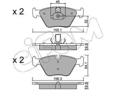 Brake Pad Set, disc brake (822-207-3)