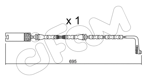 Warning Contact, brake pad wear (SU.305)