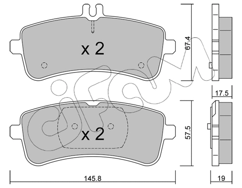 Brake Pad Set, disc brake (822-1200-0)