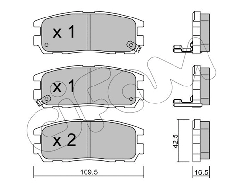 Brake Pad Set, disc brake (822-358-0)