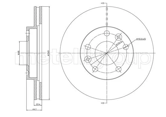 Brake Disc (800-1288C)