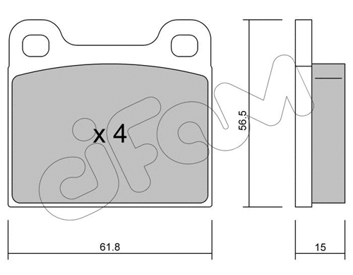 Brake Pad Set, disc brake (822-003-0)