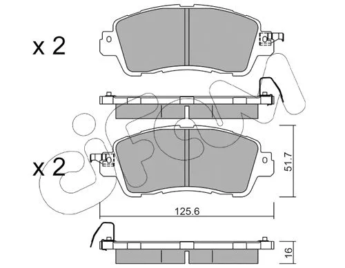Brake Pad Set, disc brake (822-1085-0)