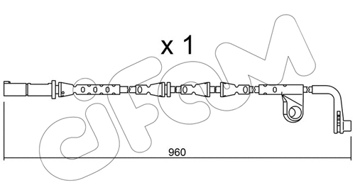 Warning Contact, brake pad wear (SU.220)