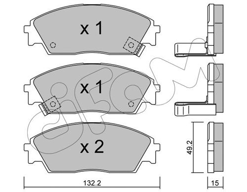 Brake Pad Set, disc brake (822-236-1)
