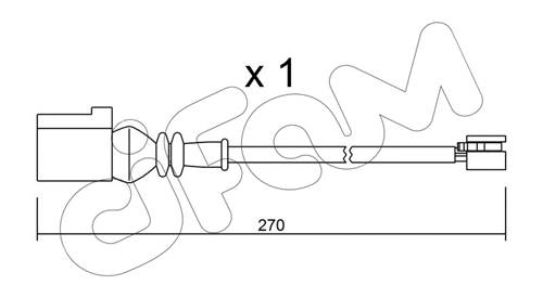 Warning Contact, brake pad wear (SU.246)