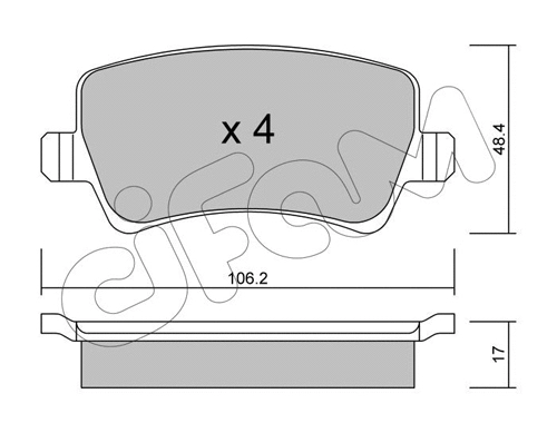 Brake Pad Set, disc brake (822-676-0)