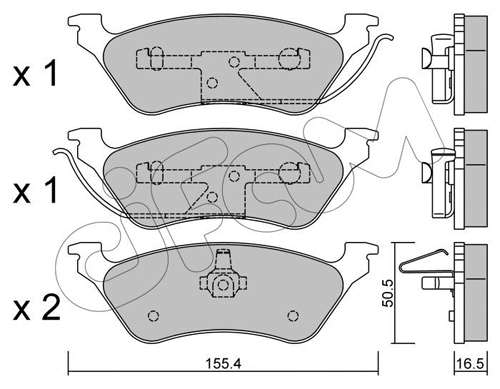 Brake Pad Set, disc brake (822-625-0)