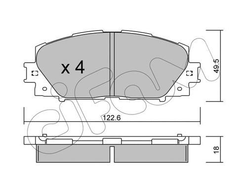 Brake Pad Set, disc brake (822-745-0)