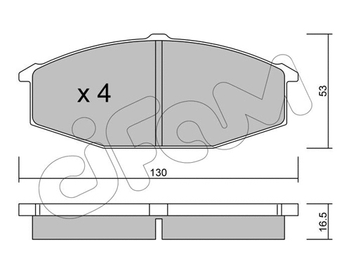 Brake Pad Set, disc brake (822-490-0)
