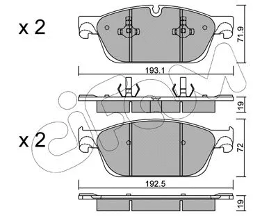 Brake Pad Set, disc brake (822-967-0)
