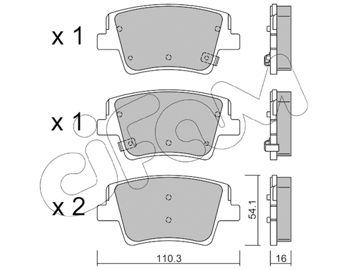 Brake Pad Set, disc brake (822-1284-0)