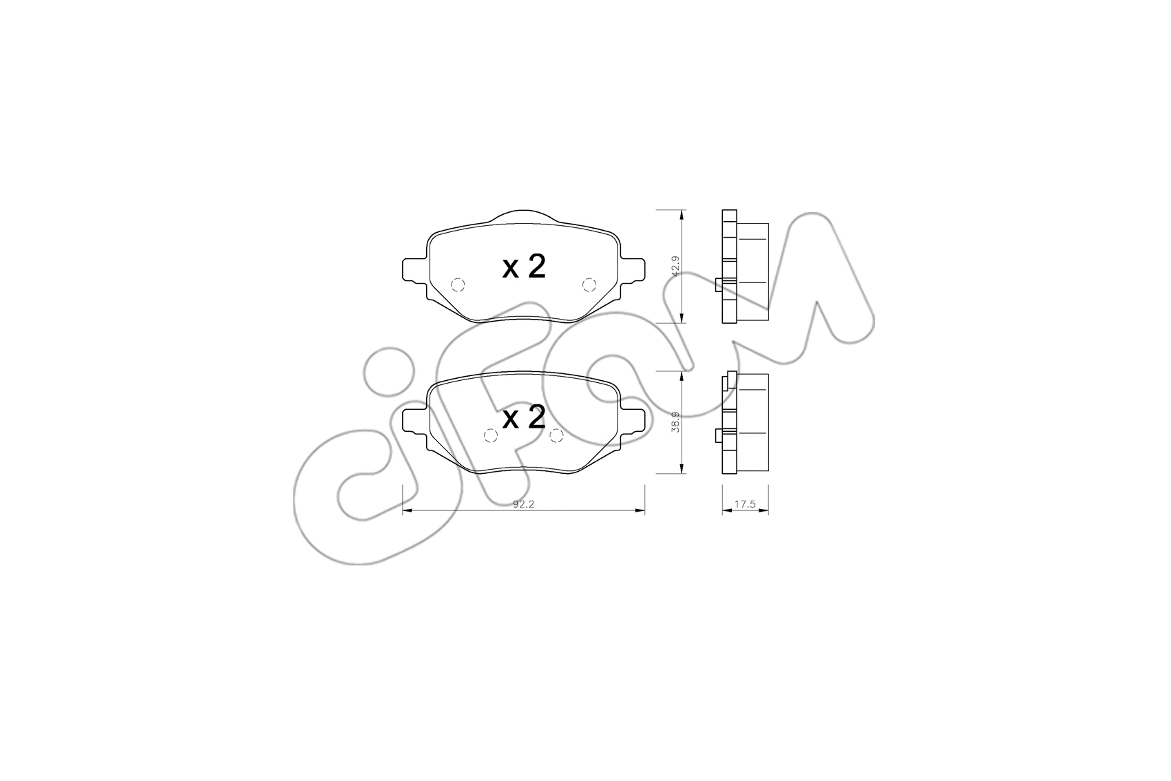 Brake Pad Set, disc brake (822-1323-0)