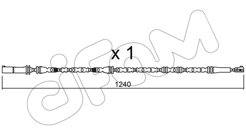 Warning Contact, brake pad wear (SU.288)