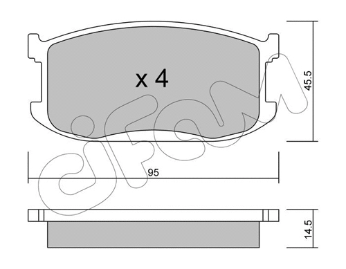Brake Pad Set, disc brake (822-467-0)