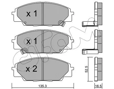 Brake Pad Set, disc brake (822-435-0)